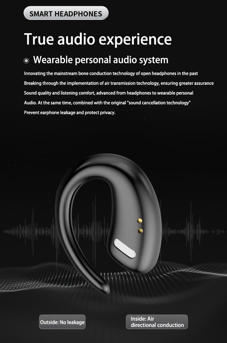 90h wireless earphones long lasting wireless sound with advancedenc noise cancellation immersive 3d deep bass and secure fitearhooks for wireless running universal compatibility for los andandroid devices details 6