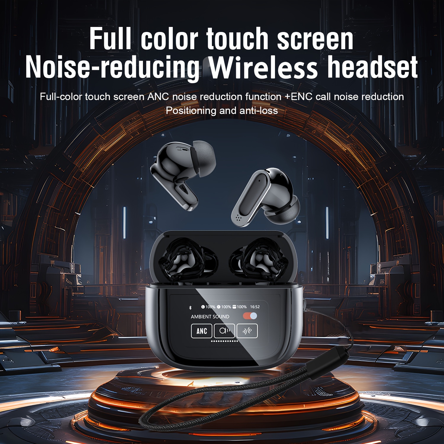 newly upgraded for smart touch screen headphones 2024 noise reduction bt5 4 long battery   sports gaming music sports in ear earbuds compatible for smartphones including   for iphone huawei for samsung details 3