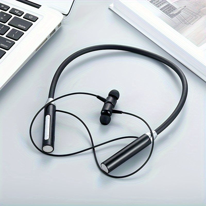 the new wireless neck hanging headphones adopt enc to reduce noise   and high quality calls are suitable for sports and running   music holiday gifts and are unisex details 4