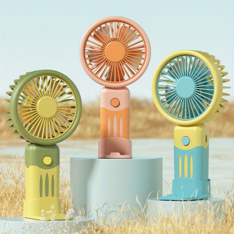 1pc mini handheld fan portable silent charging small fan mobile phone outdoor travel fan gift details 1