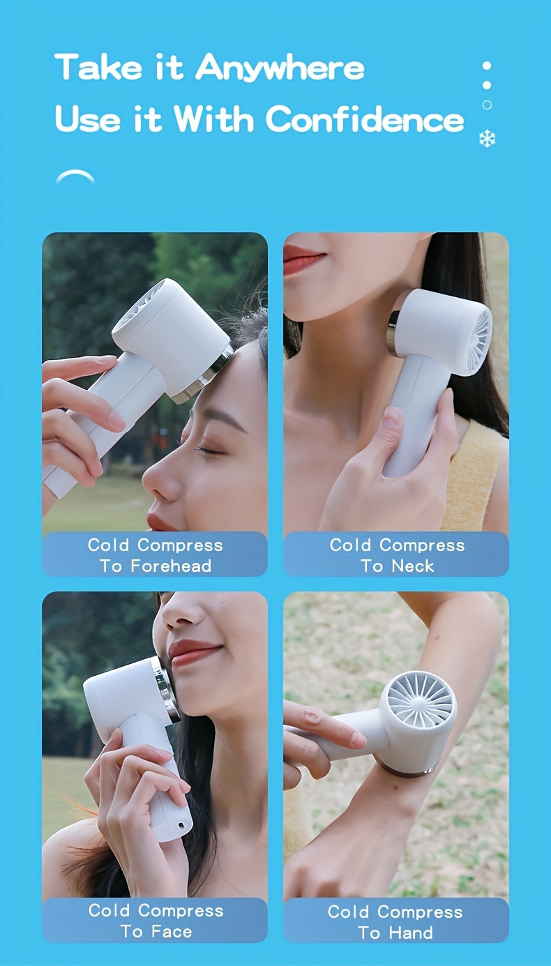 new handheld cooling fan usb charger turbo semiconductor outdoor cooling ice pack cooling small fan details 3