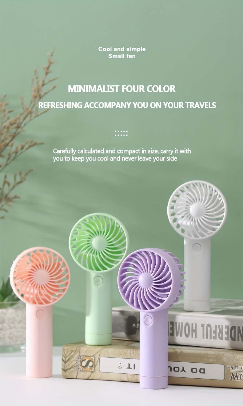 portable handheld fan 3 speed quiet usb rechargeable mini personal fan on the go cooling device assorted colors details 8