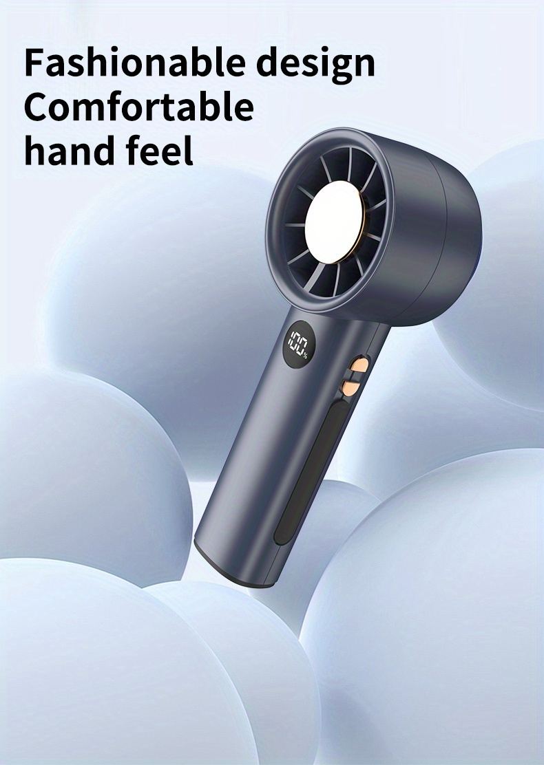 4000mah usb portable fan   turbine handheld fan small wind gun powerful super large wind rechargeable violent long life details 5