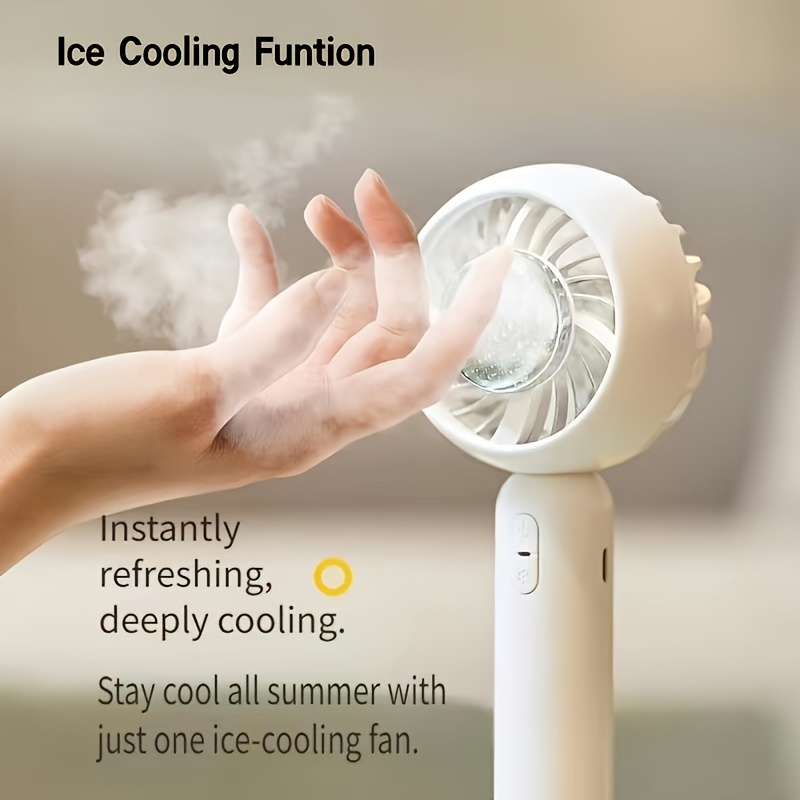 handheld fan cooling 2000mah the real portable mini fan cooling ice cooling mode with 3 speeds hand fans usb rechargeable makeup fan for travel   cool at all times details 6