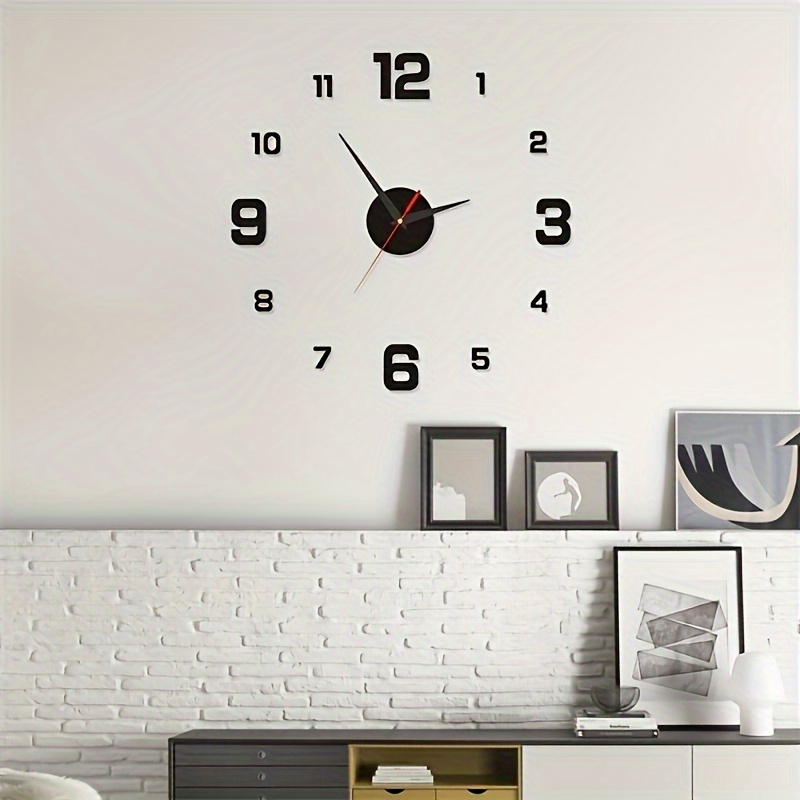 modern 3d digital wall clock large luminous display silent operation perfect for living room bedroom the luminous style only emits light in dark environments details 1