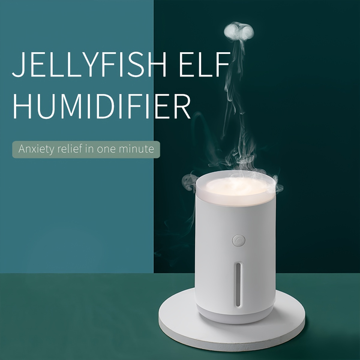 cool mist humidifier usb personal desktop humidifier humidifier with jellyfish shaped spray for   humidifiers for bedroom automatic shut off night light function 2 mist modes christmas creative gift details 7