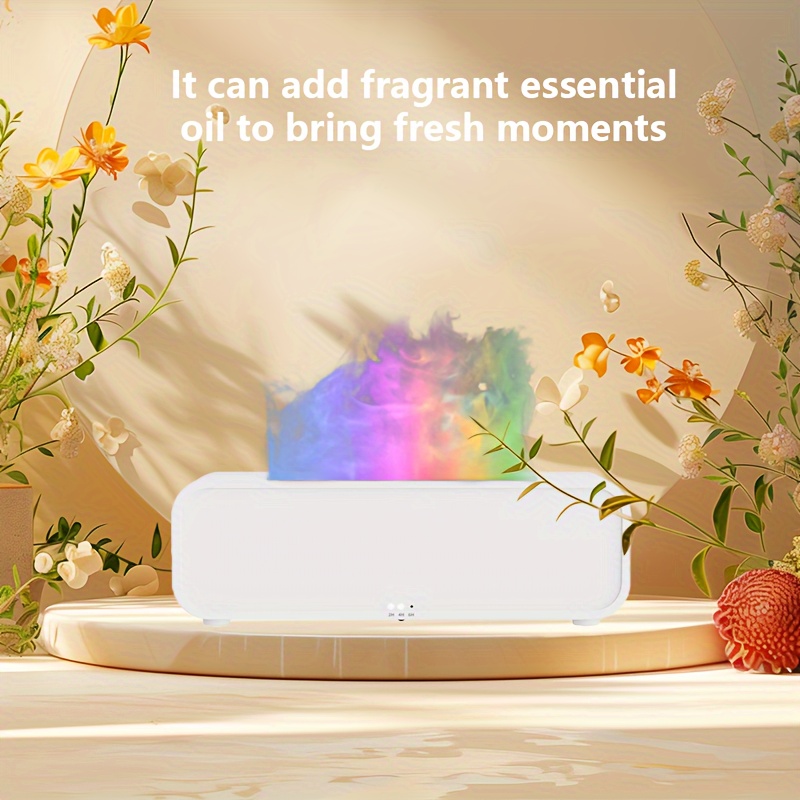 music   flame humidifier with 7 color rgb illumination remote control aromatherapy auto shut off for low   for home office school great holiday gift details 4